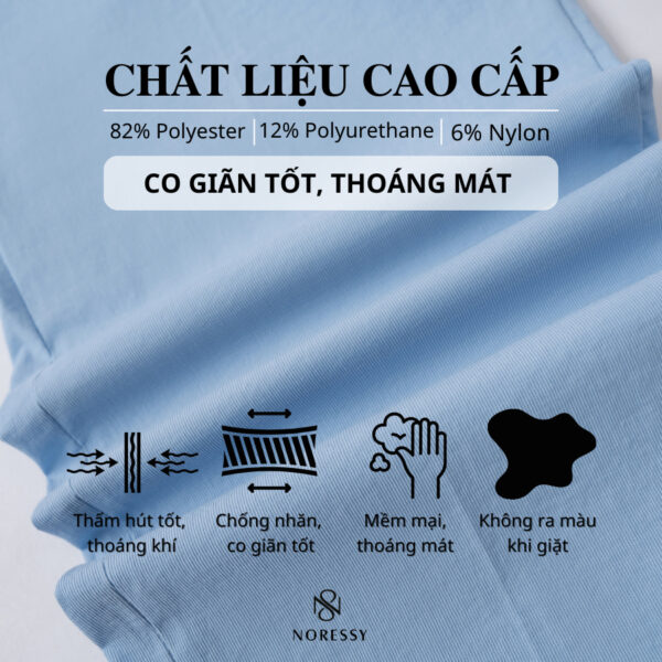 Quần Dài Golf Nam NORESSY Vải Polyester Mềm Mại, Thoáng Mát - PTM0036