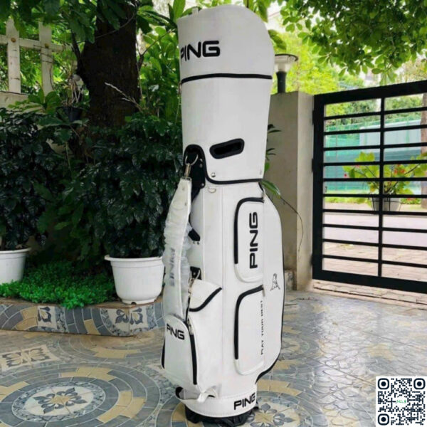 Túi đựng gậy golf Ping da PU, nắp mở 2 kiểu tiện lợi