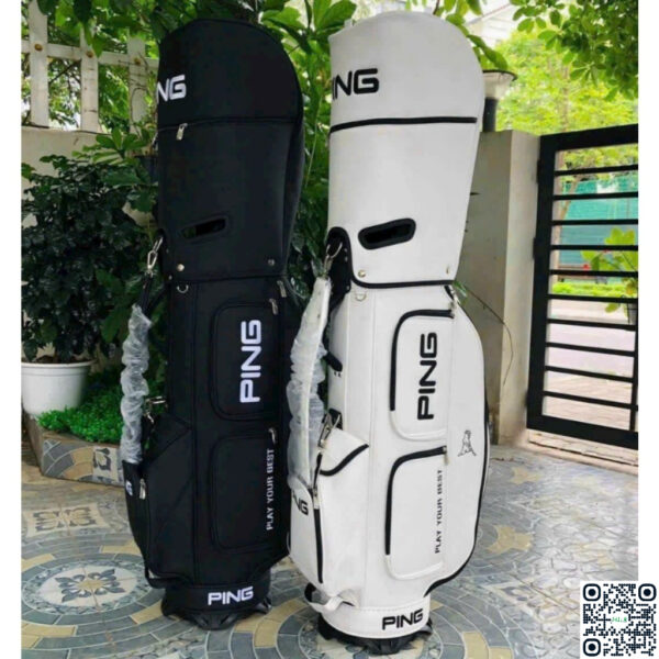 Túi đựng gậy golf Ping da PU, nắp mở 2 kiểu tiện lợi